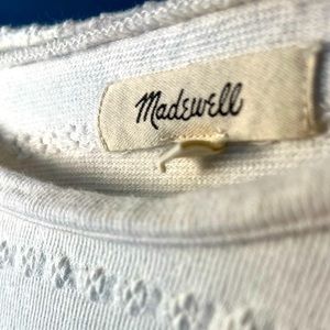 Madewell, 100% Cotton, Medium, Cream Peasant Top